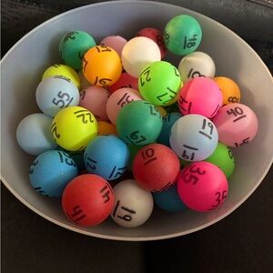 Lottery Gambling Bingo Party Decor Call Balls Ping Pong